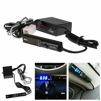 Timer turbo automatico universale per auto con controllo a penna nera Display digitale a LED blu JDM per il controllo del veicolo migliorato 
 ﻿
