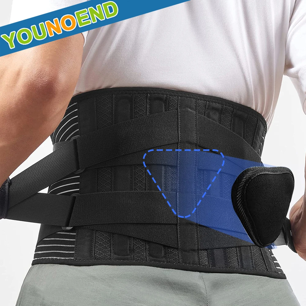 

Sports Adjustable Waist Braces Lower Back Support Belt with Lumbar Pads for Back Pain Relief Sciatica Scoliosis Herniated Disc