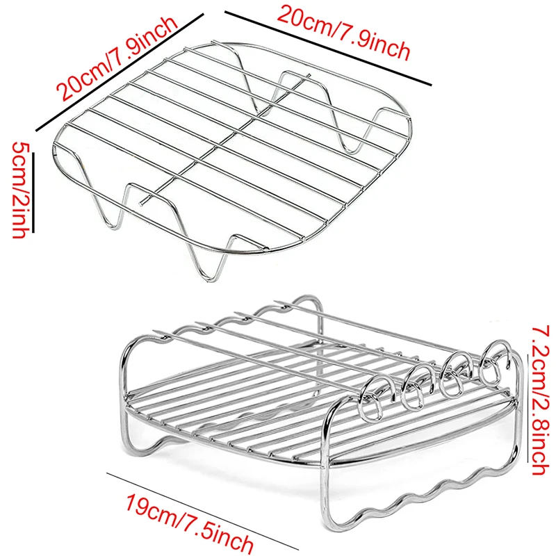 Versatile Air Fryer Baking Rack - Metal Grill Racks