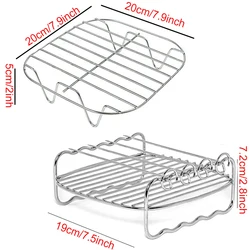 Versatile Air Fryer Baking Rack - Metal Grill Racks (Square A and B)