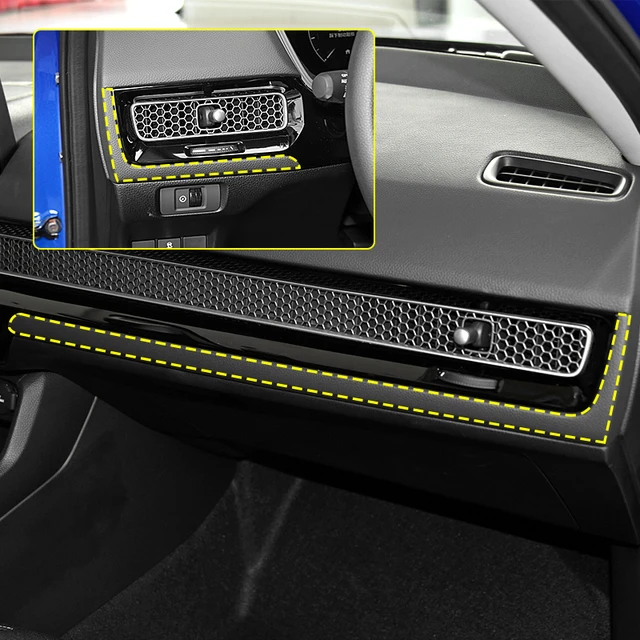 3x Carbon Fiber Console Center Dashboard Cover Trim Car Interior Decorative  Stickers Styling Fit for Honda Civic 10Th 2016 2017 - AliExpress