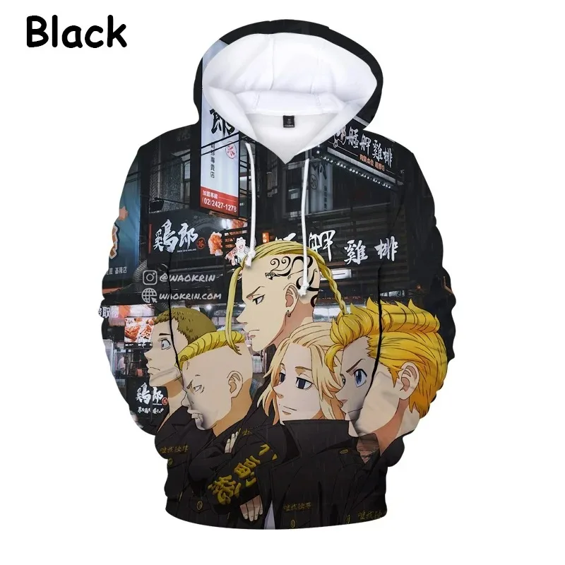 

New Tokyo Revengers 3D Print Hoodie Men Teen Fashion Hooded Pullover Autumn/Winter Casual Long Sleeve Sweatshirt