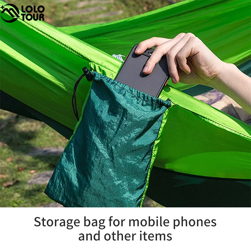 Large Portable Hammock Swing 320*200cm 2-3 People Nylon Parachute Camping Hammock 2 Tree Strap For Backpacking Travel Beach