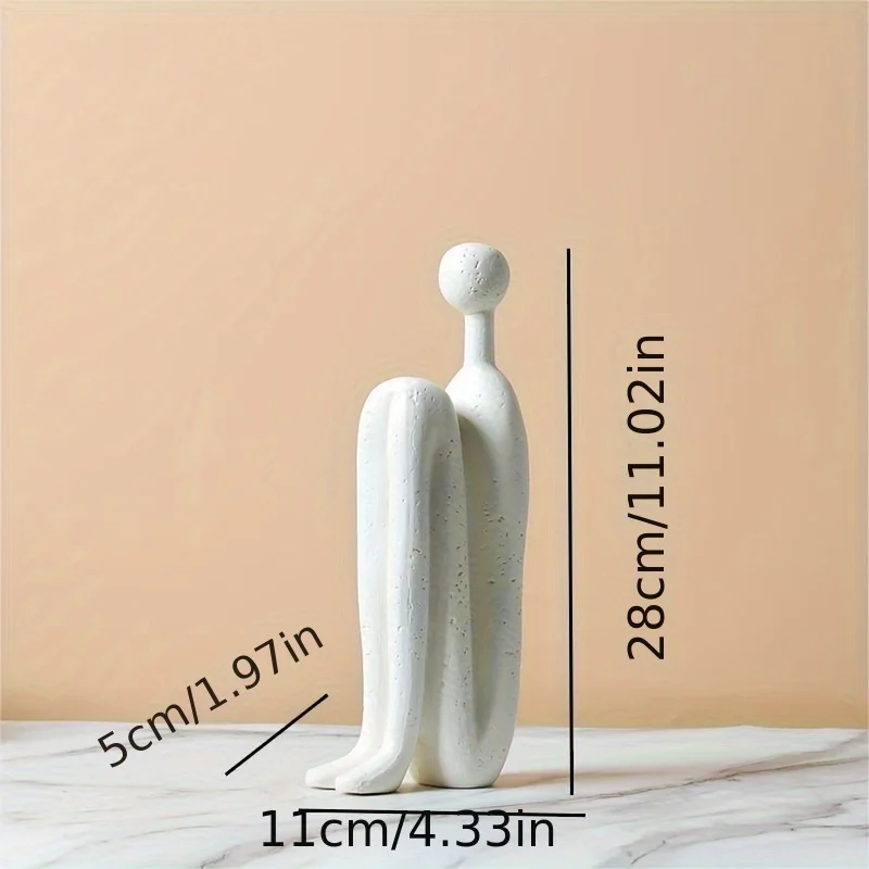 نحت ماتشمان خلفي ، ديكور حرفة يدوية سيراميك ، طراز شمالي ، عتيق ، مجردة ، كرتون