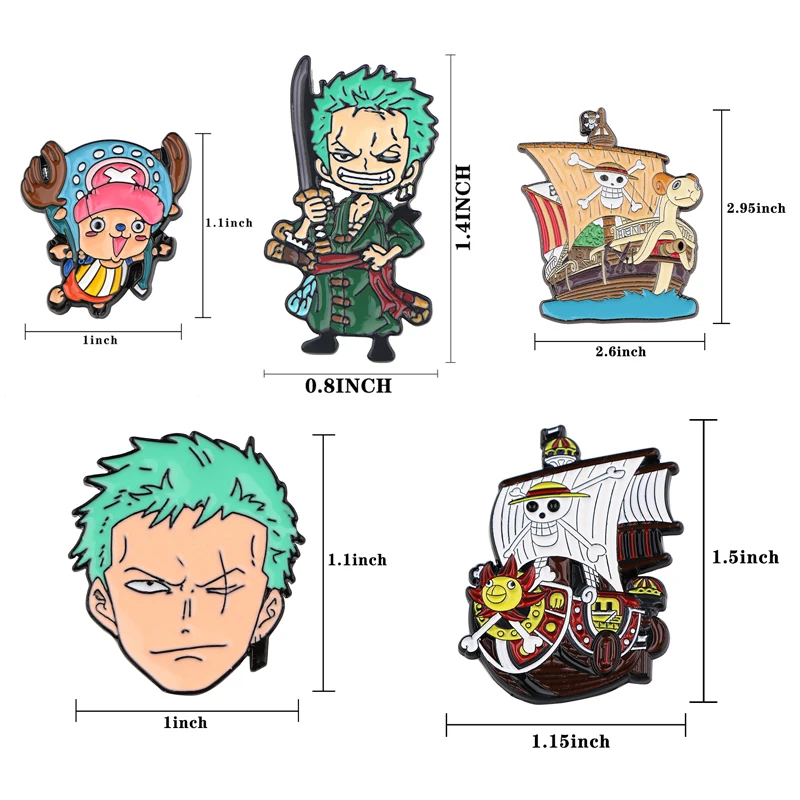 Фото Эмалированная булавка в японском стиле аниме, милая булавка Luffy на лацкан, булавка в виде дьявола, фрукты, броши для рюкзака, манга, значки, ювелирные изделия, аксессуары №2