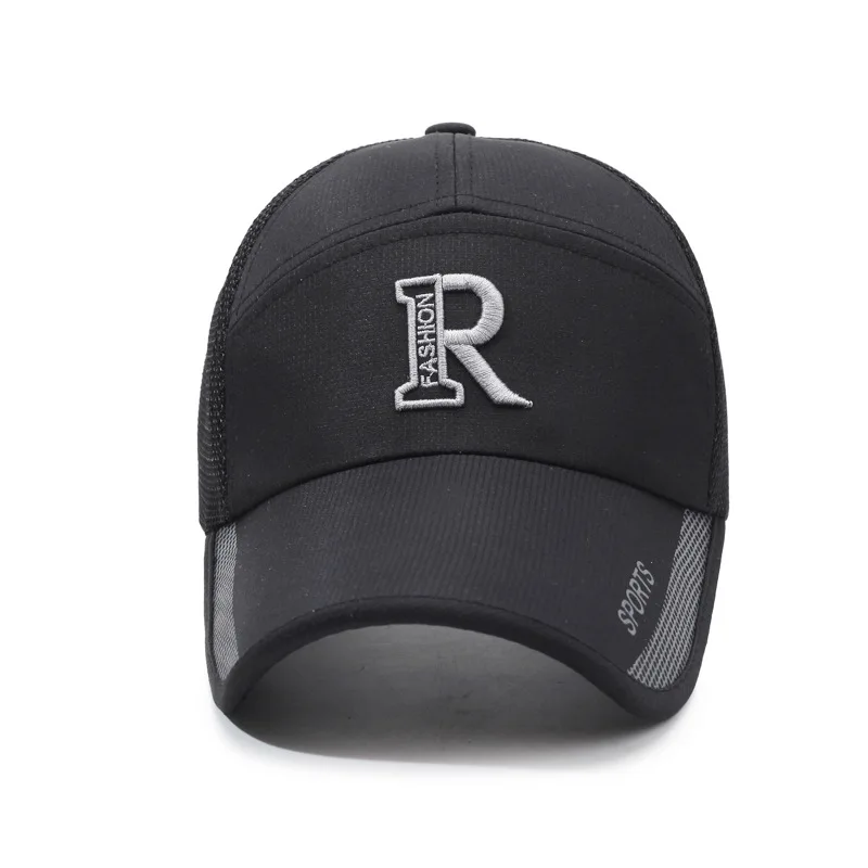 FS 2025 Black Thin Mesh Baseball Cap For Women Summer Breathable Long Brim Trucker Hats Outdoor Sports Men Hat Gorras Hombre 2