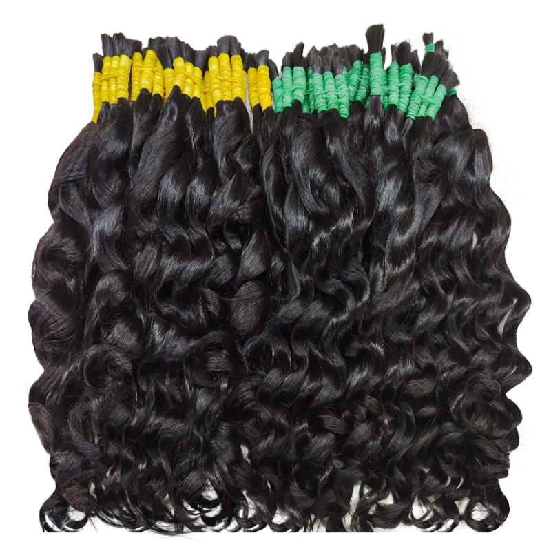 Mega Hair Cabelo Humano Natural Vietnam Remmy Virgin Hair Bulk Kinky Curly Unprocessed Raw Virgin Human Extensions