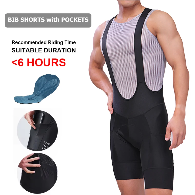 INBIKE Men's Professional Cycling Bib Shorts – Advanced MTB & Road Bike Performance Apparel