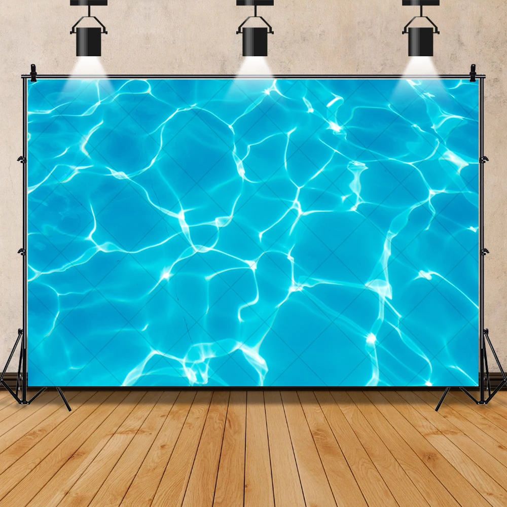 빛나는 푸른 바다 물 리플 배경 사용자 정의 룸 장식 바다 포스터 성인 어린이 초상화 사진 배경 사진 스튜디오-Freehip.co.kr