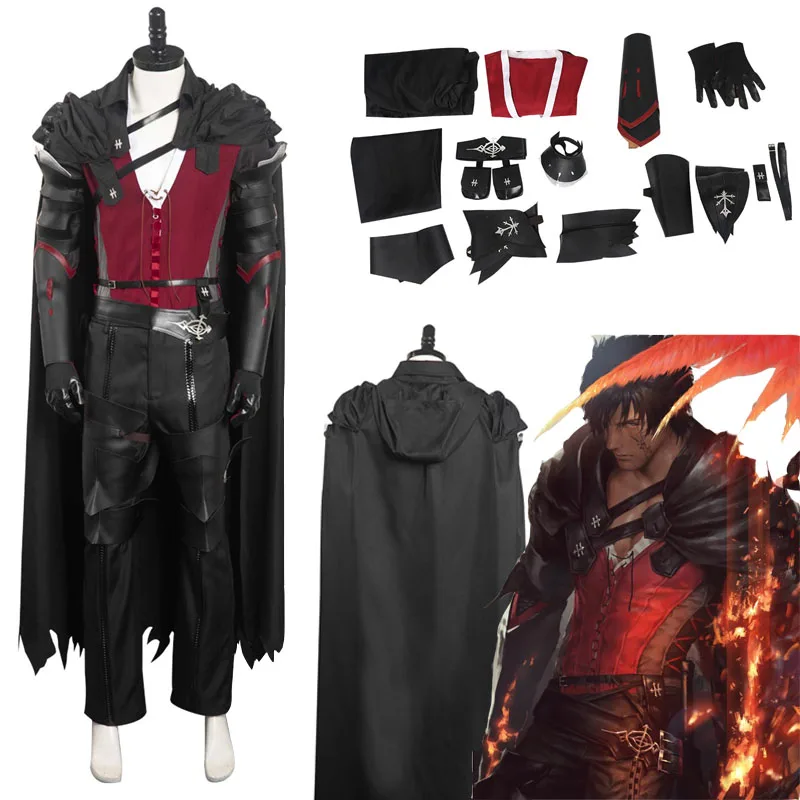 

FF16 Clive Rosfield Cosplay Costume Jacket Pants Cloak Final Fantasy XVI Role Playing Outfits Halloween Carnival Party Suit