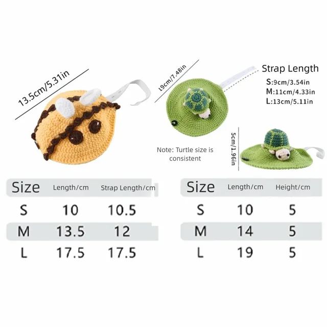 Cute Handmade Turtle Sweater Warm Decorative Turtle Cosplay Costume Bee Shape Knitted Pet Tortoise Clothes Cosplay Event 6