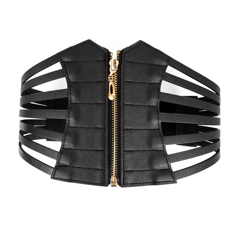 

SISHION Fashion Design Corset Belt Vintage PU Wide Waist Belt Hollow Flower Pin Buckle Dresses Coat Female Waistband SCM0291