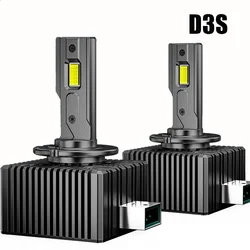 High - Performance 2PCS 30000LM LED Headlight Bulbs with Canbus Integration - 35W, 6000K, Plug & Play Auto Lighting Solution (D3S)