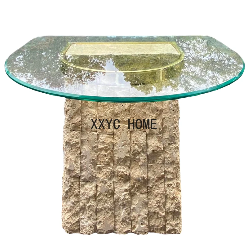 

Natural Cave Stone Sofa Side Table Living Room Small Coffee Table Hotel Homestay Side Table