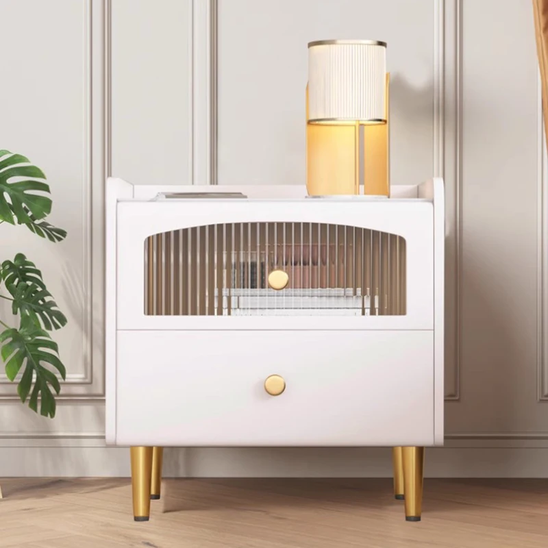 

Italian White Nightstands Hotel Filing Cabinets Storage Nightstand Coffee Vanity Corner Mesita De Noche Bedroom Furniture WJ30XP