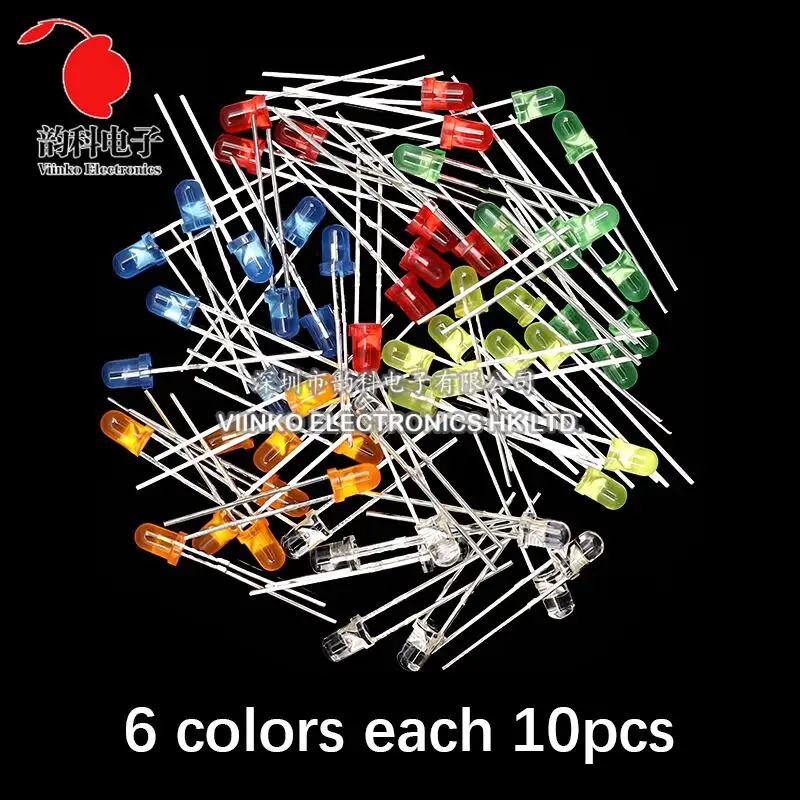 3MM 5MM Light Emitting Diodes Electronics Kit Box F3 F5 LED Diode Assorted Kit White Green Red Blue Yellow Orange - Image 20