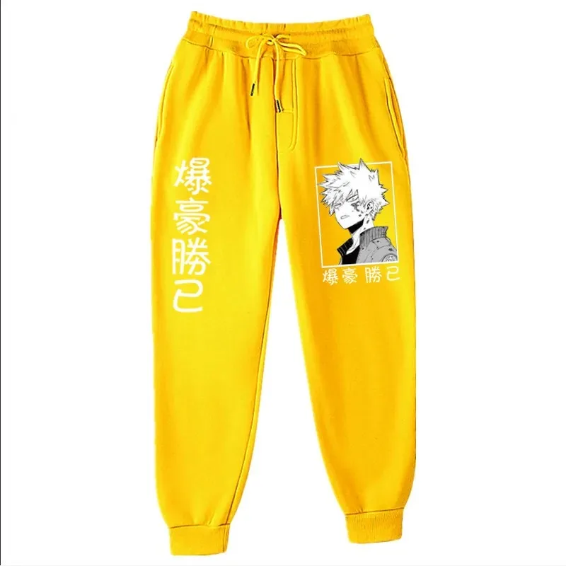 Hot Selling Men's Casual Trousers Japanese Anime My Hero Academia Katsuki Bakugo Harajuku Men's Pants  Jogging Sweatpants S-3XL 4