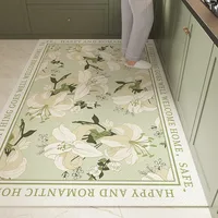 Kitchen Floor Mat Large Size Waterproof Pvc Carpet Leather Oil-proof Non-slip Foot Mats Flower Carpets Home Decoration Rug 주방 카펫 1