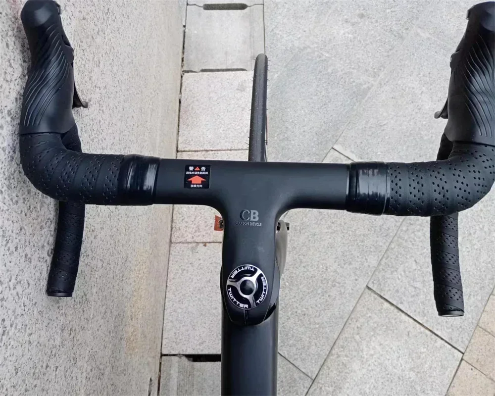 Twitter-カーボンロードバイク油圧ディスクブレーキ、ブラックサムライ