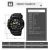 SKMEI 1637 Dual Movement 3 Time Sport Wristwatch Mens Waterproof Electronic Watches montre homme Shockproof Digital Men Watch 6