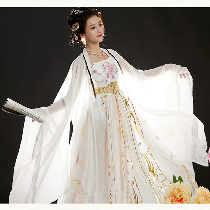 Hanfu Jurk Vrouwen Oude Chinese Hanfu 8 stks Sets Vrouwelijke Fee Cosplay Kostuum Zomer Dans Jurk Hanfu Party Outfit Voor Dames - Rood 3 stks set, M (Groen 3 stks Set XL
