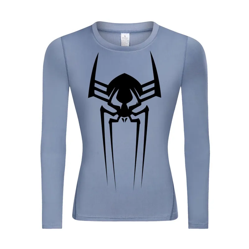 2099 Women's Compression Shirt Long -sleeved Fitness Tight -Fitting Second Layer Skin Fast Dry Sportswear Gym Workout Clothing