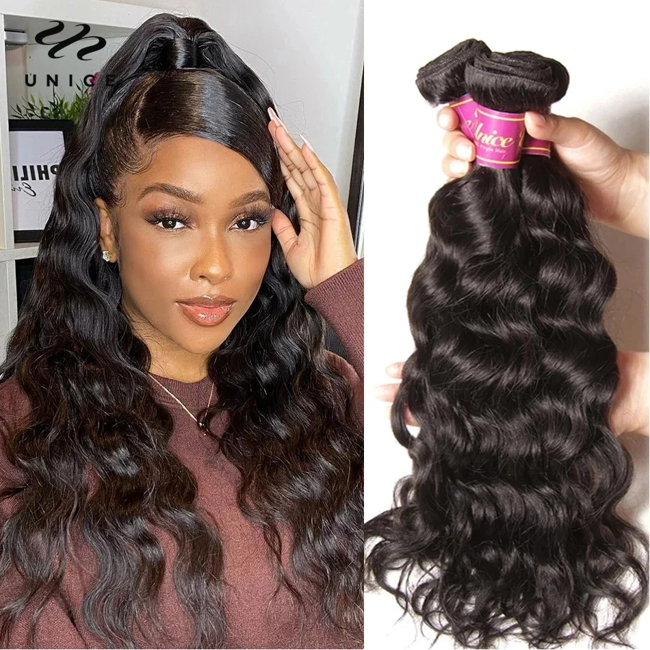 Unice Hair Natural Weaving, 10a Brazilian Bundles