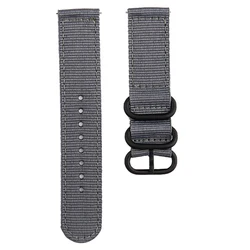 Nylon Loop Band Strap Correa Sports Bracelet for 22mm (C-grey)