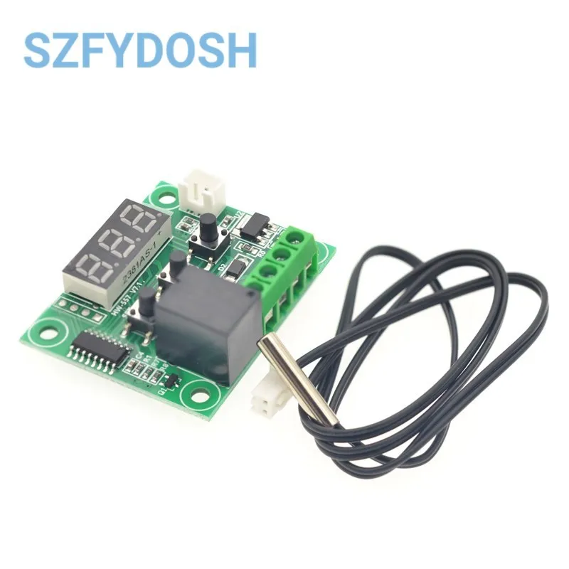 W1209 DC 12V Red/Blue heat cool temp thermostat temperature control switch temperature-controller XH-W1209