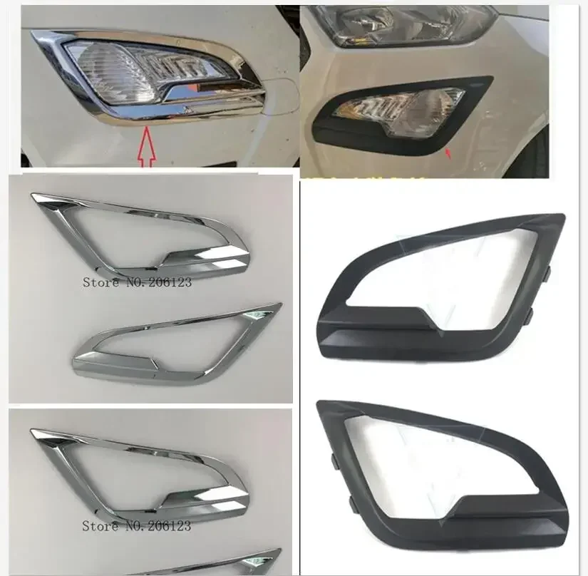 

For Ford Ecosport 2018 2019 Accessories 2 Colors ABS 2Pcs/Set Car Front Fog Lamps Cover Fog Light Trim Sticker