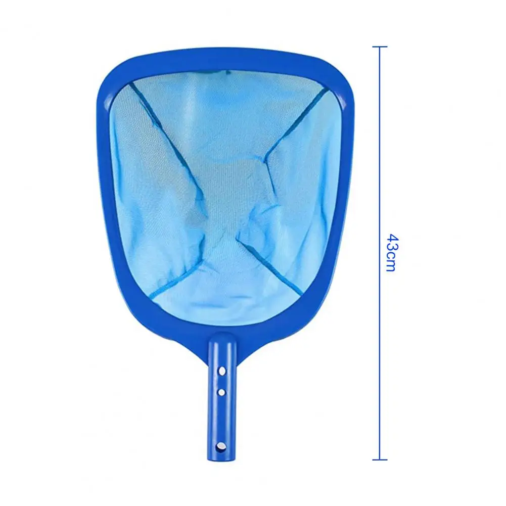 Pool Skimmer Net Deep Fine Mesh Solid Plastic Frame Detachable Pole Large Capacity Heavy Duty Leaf Fine Debris Pool Cleaning Net