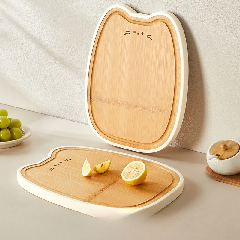 Bamboo chopping board anti-mould and antibacterial household double-sided cutting board kitchen auxiliary fruit plate