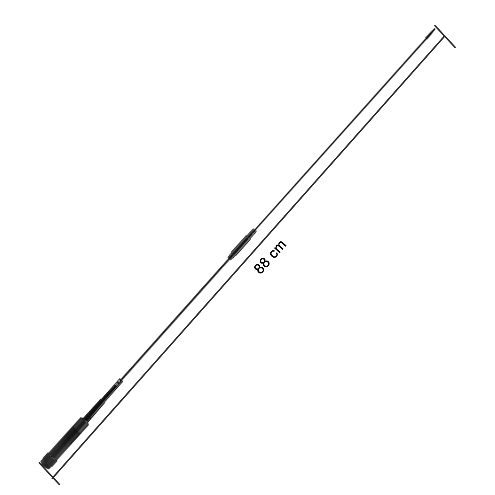Superbat 3/5.5dB 144/430MHz(136-174MHZ,400-470MHZ) VHF/UHF Dual Band Antenna for Most Dual-band Mobile Radio Models