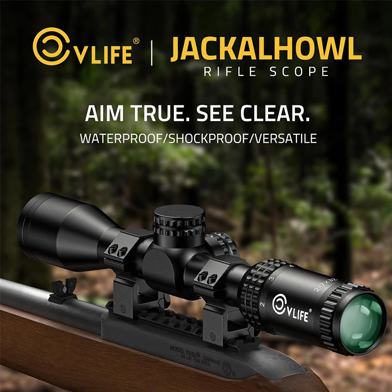 

First JackalHowl F02 Rifle Scope 1 inch Tube SFP Riflescope with Free 20mm Scope Rings Second Focal Plane