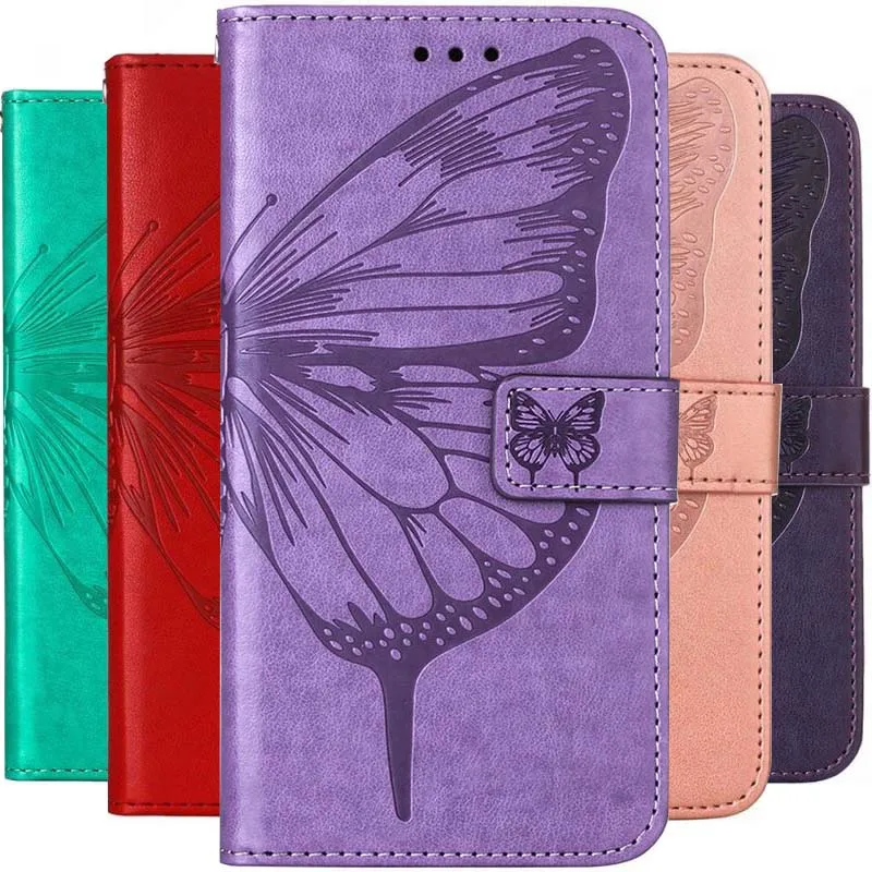 

Cute Butterfly Wings Cover For Huawei Honor X6A 9S Y5P Y6P Mate 60 Pro Wallet Card Slots Stand Phone Cases D03E