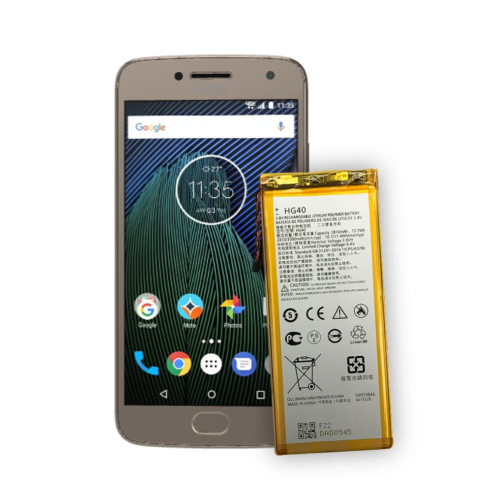 HG40 Battery for Motorola Moto G5 PLUS G5+ G5P XT1685 MXT1677 XT1687/XT1684/ XT1686 Original Capacity Mobile Phone Batteries