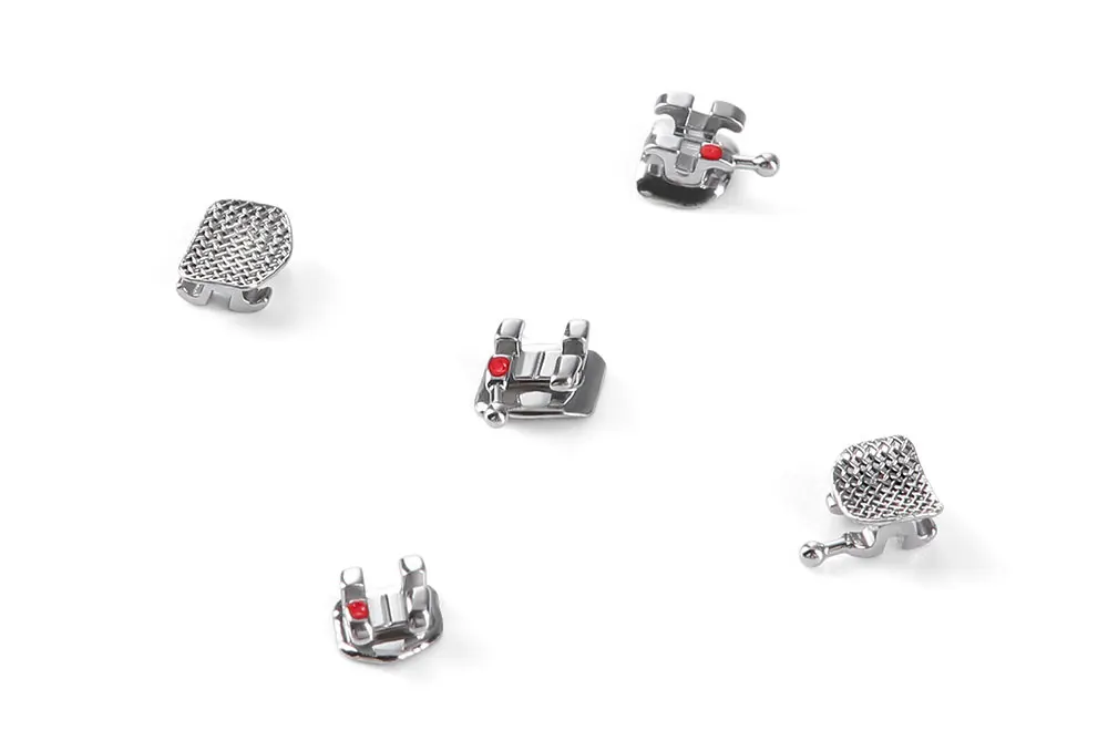 AZDENT 10er Packungen Zahnspangen Mini Sandard Kieferorthopädische Klammer Metall Roth MBT Edgewise Slot 0,022/0,018 Mesh Base AZDENT Plus – Detail 7