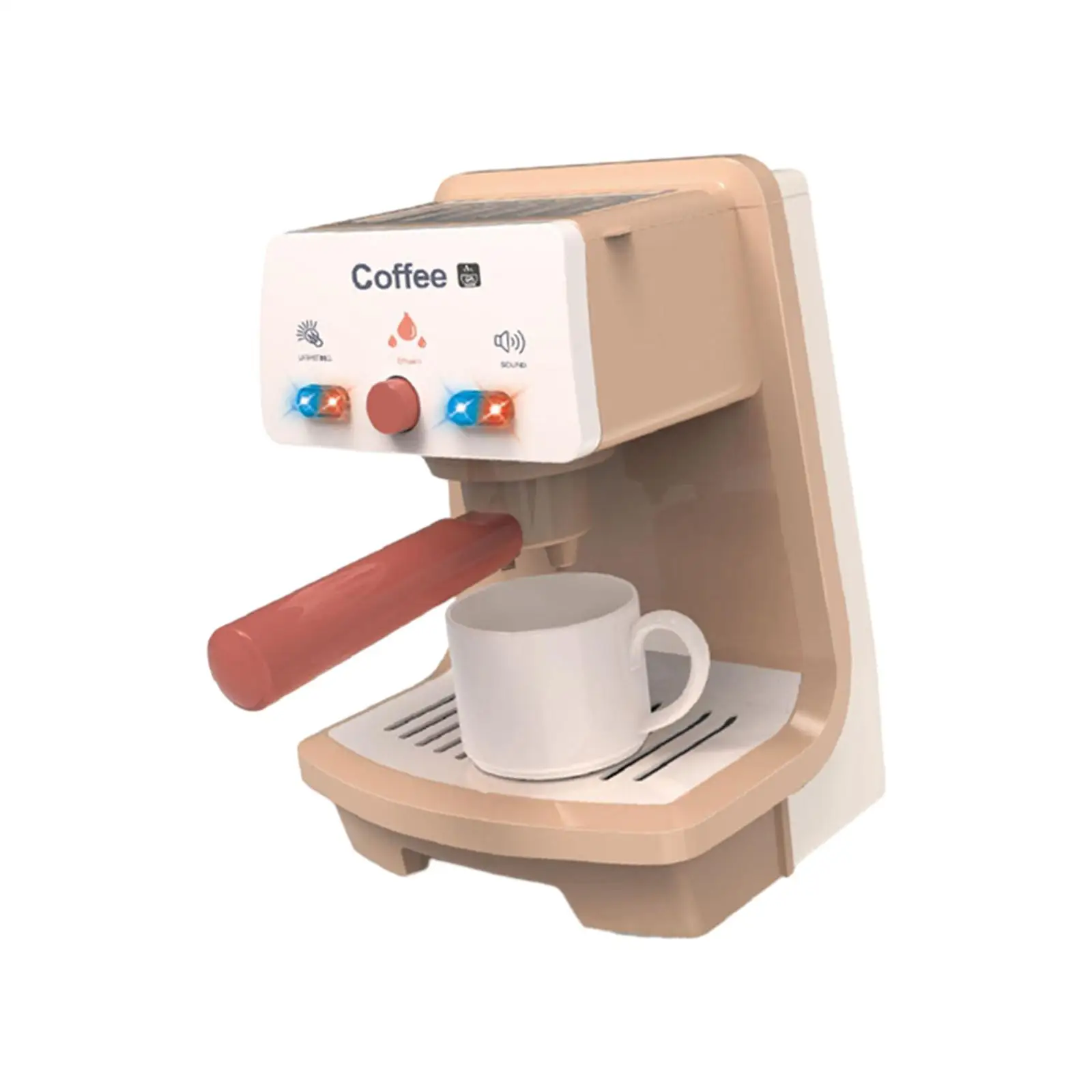 Toy Coffee Maker with Lights Small Appliances Toy Play Kitchen Accessories for Age 3 4 5 6 Girls Boys Children Holiday Gifts 4