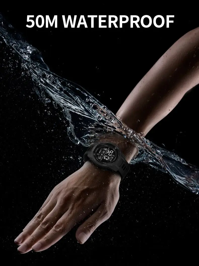 Men Electronics Outdoor Sports Waterproof Big Dial Digital LED Alarm Watch 8105 digital watch