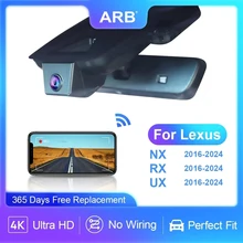 차량용 DVR 렉서스 NX 2016 2024, RX 2016 2024, UX 2016 2024 ARB 대시 캠, 4K UHD OEM 스타일, 자동차 카메라 자동차 부품