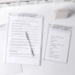 A4 A5 Clipboard Acrylic Transparent A4 Clipboard A5 Paper Holder Writing Board with Profile Clip for Memos Form Document