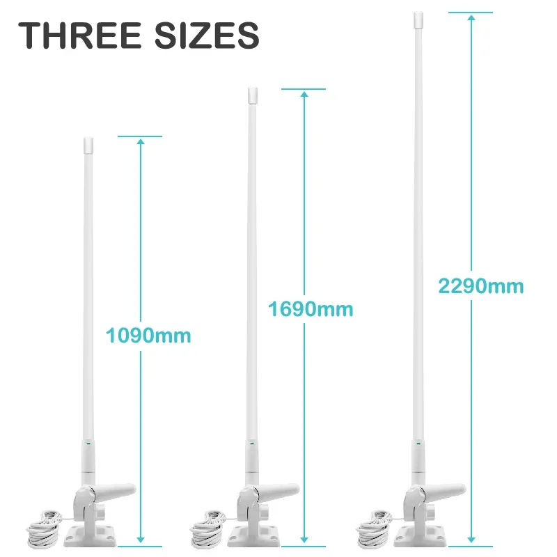 Fiberglass Loosen VHF UHF AM FM Marine Antenna Omni 360 Antenna Hf/vhf/uhf Multi-band