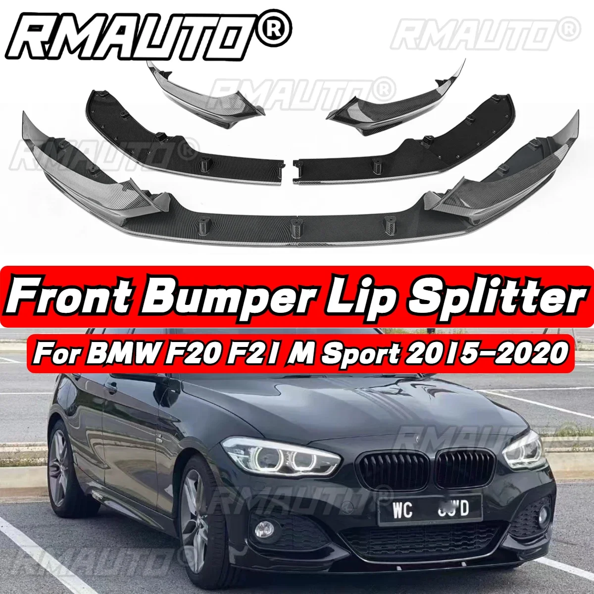 

F20 F21 Front Lip Car Front Bumper Spoiler Lip Splitter Guard For BMW F20 F21 M Sport Hatchback 2012-2014 2015-2020 Body Kit