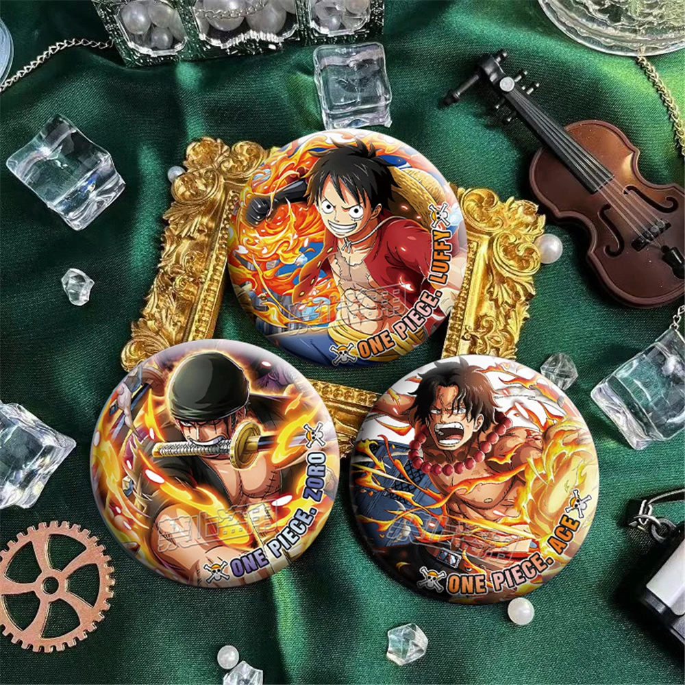 58mm Anime Luffy Sabo Ace Nami Zoro Law Robin Chopper Usopp