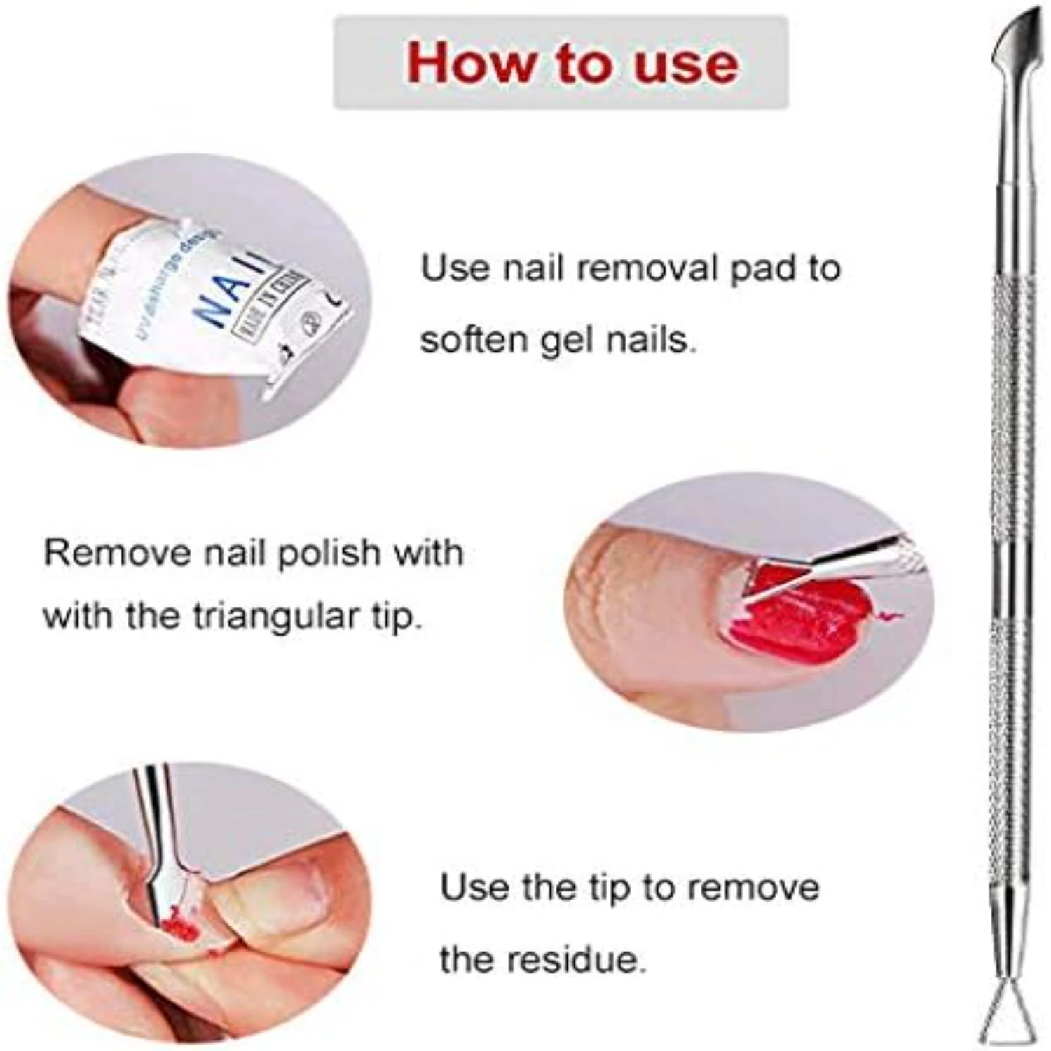 Ultimate Nail Care Kit-High-Quality Professional Gel Polish Remover Set with Precision Stainless Steel Triangle Shaped Cuticle