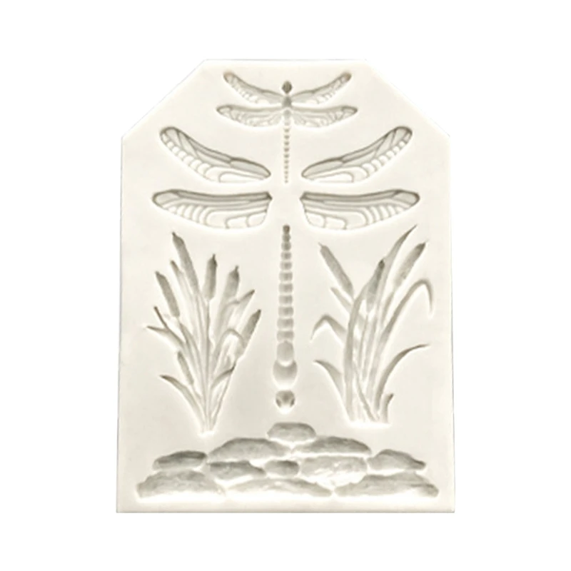 

Grass Dragonflies Silicone Mold Chocolate Cake Mold Vegetable Candy Dessert Mold