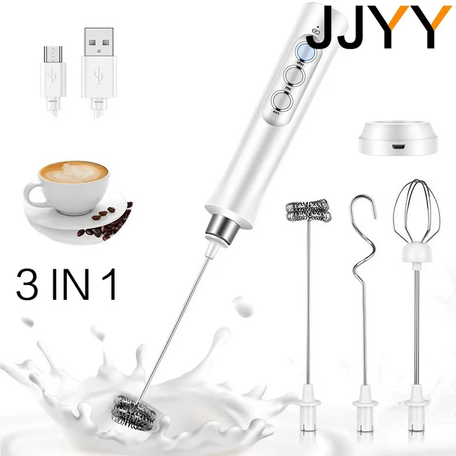 Jjyy 1pc/2pcs Frother Electric Milk Mixer Drink Foamer Coffee Egg