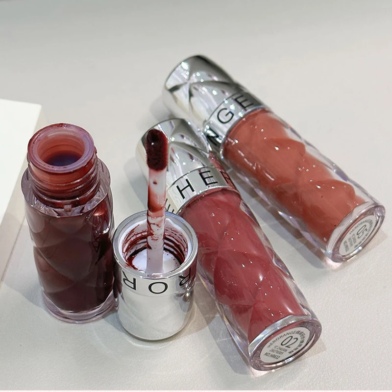 3 Colors Jelly Plump Lip Glaze Moisturizing Mirror Water Light Lipstick Waterproof Non-stick Lip Gloss Women Sexy Lips Makeup