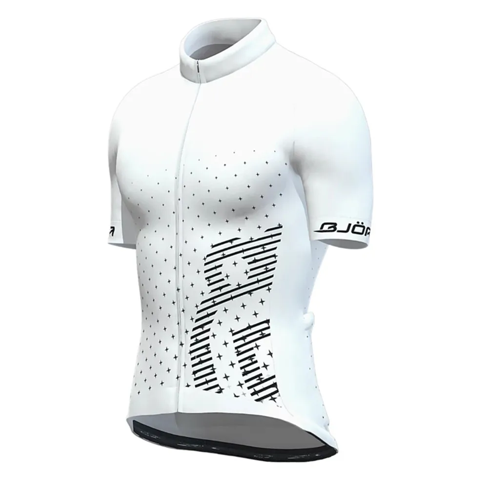 Summer BJORKA Men's Short Sleeve Cycling Jerseys Ropa Ciclismo Para Hombre Bicycle Pink Quick Dry Shirts