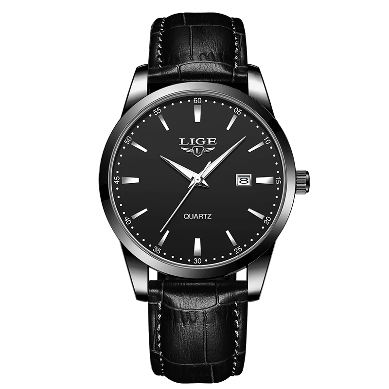 Luxury Brown Leather Men's Quartz Watch - Fashion Business & Outdoor Sport Waterproof Design